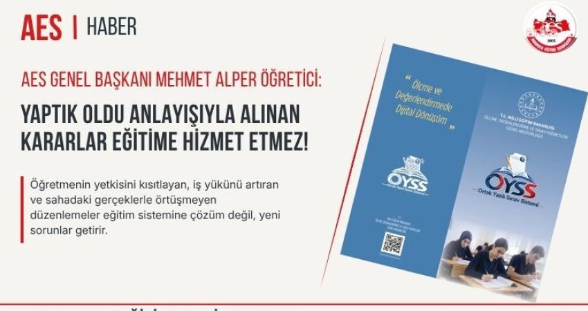 BASK ve Anadolu Eğitim Sendikası (AES) Genel Başkanı Mehmet Alper