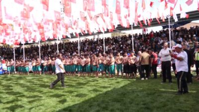 15. Bertiz Baydemirli Geleneksel Kısa Şalvar Güreş Festivali, yoğun katılım