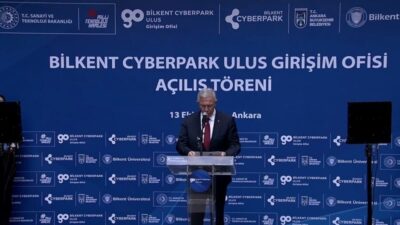 Bilkent CYBERPARK Ulus Girişim Ofisi açıldı. Açılışta konuşan Sanayi ve
