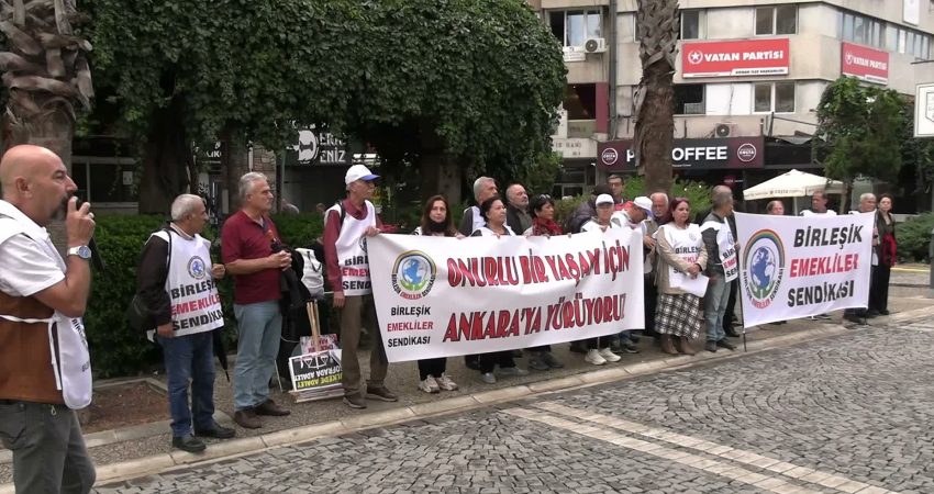 Birleşik Emekliler Sendikası üyeleri, emeklilerin ekonomik ve sosyal haklarının iyileştirilmesi