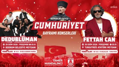 Bodrum’da Cumhuriyet Bayramı, resmi törenlerin yanı sıra fener alayları ve