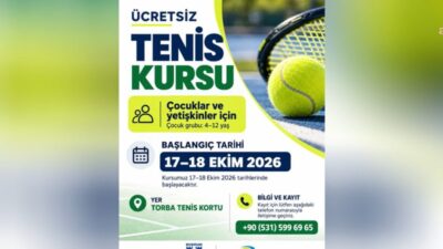 Bodrum Belediyesi, çocuk ve yetişkinlere yönelik ücretsiz tenis kursu düzenleyecek. Torba