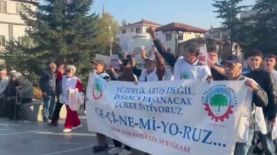 Tüm Emeklilerin Sendikası üyeleri, emeklilerin ekonomik sıkıntılarına dikkati çekmek amacıyla