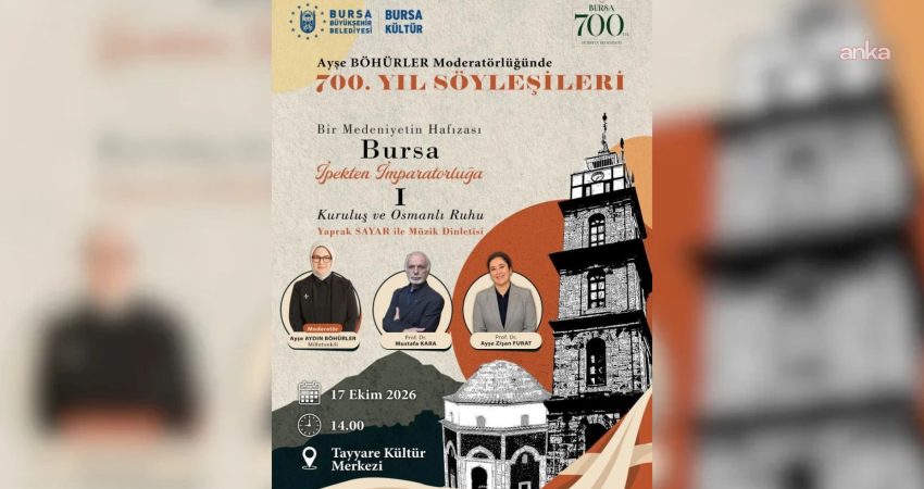 Bursa’nın 700 yıllık mirası söyleşilerle anlatılacak Bursa Büyükşehir Belediyesi, "700. Yıl Söyleşileri" ile kentin tarihi birikimini
