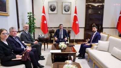 Cumhurbaşkanı Yardımcısı Cevdet Yılmaz, Ukrayna'nın Ankara Büyükelçisi Neriman Celal'i kabul