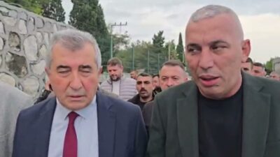 CHP Genel Başkan Yardımcısı Necdet Saraç, Soma'da, ödenmeyen maaşları için