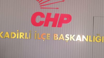 CHP Kadirli İlçe Başkanı Ayşe Ünsalan Dalkılıç, göreve atanmasından iki