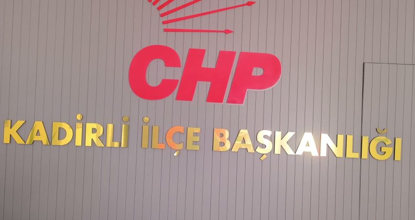 CHP Kadirli İlçe Başkanı Ayşe Ünsalan Dalkılıç, göreve atanmasından iki
