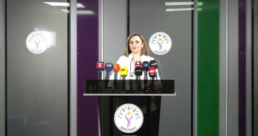 DEM Parti Sözcüsü Ayşegül Doğan, "İktidar yetkililerinin yaptıkları açıklamalara bakıyoruz. Onlar