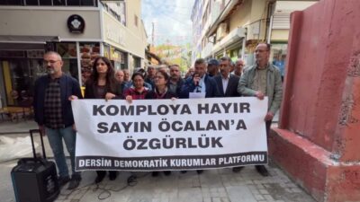 DEM Parti Tunceli İl Başkanlığı, terör örgütü PKK lideri Abdullah