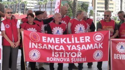 Devrimci Emekliler Sendikası üyeleri, emekli aylıklarının artırılması, sağlık ve barınma