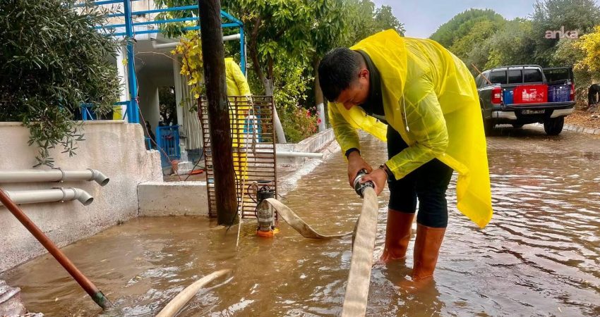 Didim Belediyesi, kentte etkili olan yoğun yağışın ardından meydana gelen