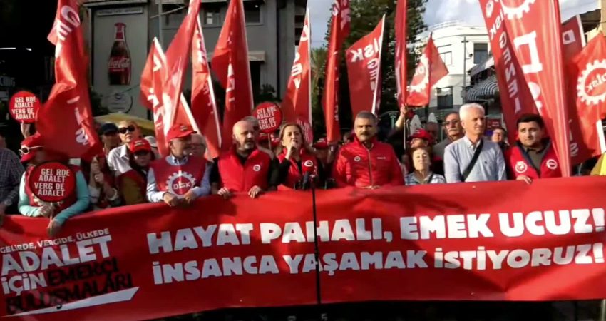 DİSK Genel Başkanı Çerkezoğlu: “2027 bütçesinde işçiler yok, emekçiler yok, emekliler yok, kadınlar yok, gençler yok” DİSK Genel Başkanı Arzu Çerkezoğlu, Antalya’da TBMM’ye sunulan 2027 Yılı Merkezi