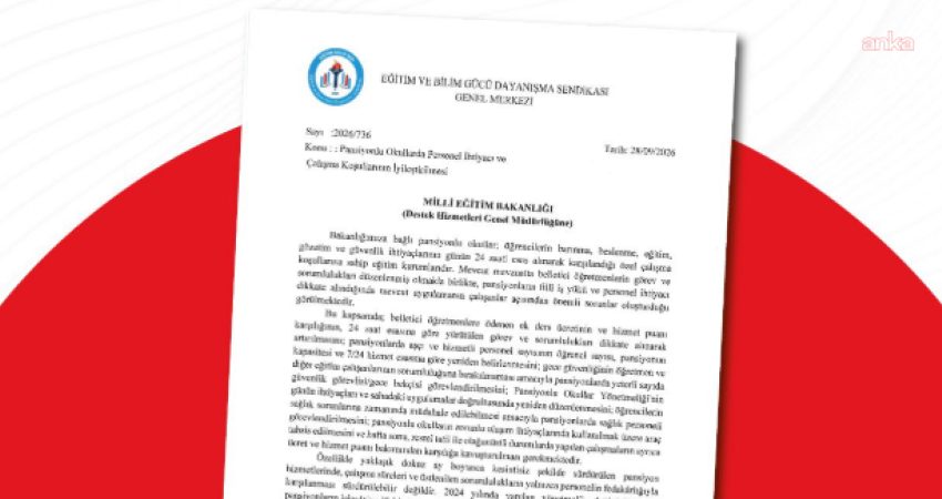 Eğitim Gücü Sen, pansiyonlu okullardaki personel eksikliklerinin giderilmesi, "belleticilik görevi"