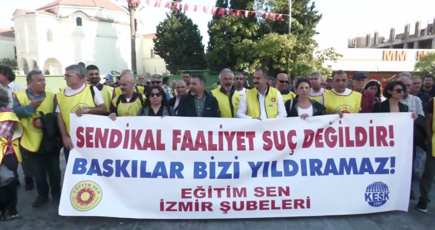 Eğitim Sen İzmir Şubeleri, Bornova ilçesindeki Sait Güzelcan Ortaokulu’na gerçekleştirilen