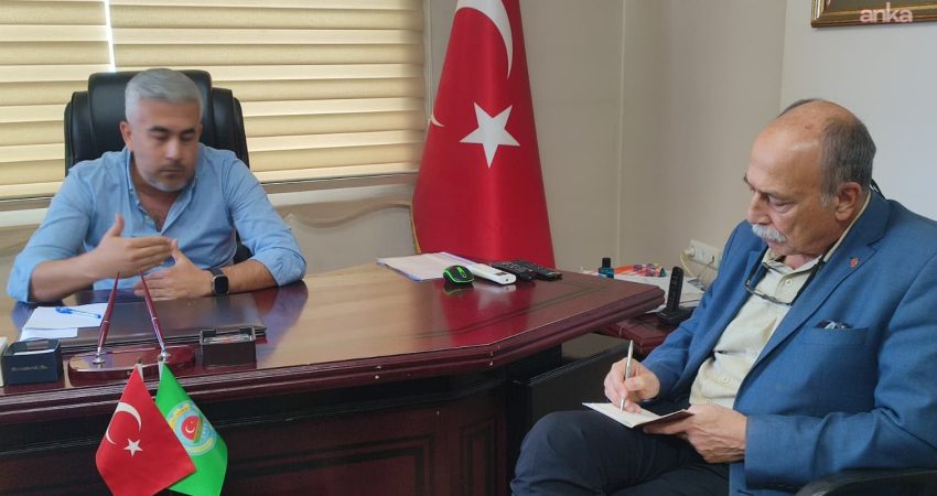 Emek Partisi (EMEP) yöneticileri, Erzin Ziraat Odası'nı ziyaret ederek narenciye