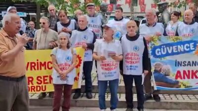 Birleşik Emekliler Sendikası Bulancak Şubesi tarafından emeklilerin hakları için başlatılan
