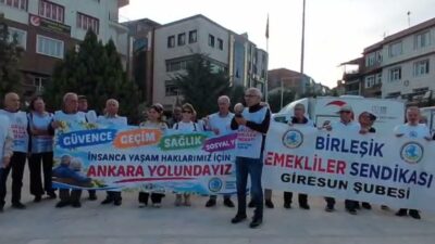 Birleşik Emekliler Sendikası Bulancak Şubesi tarafından emeklilerin hakları için başlatılan