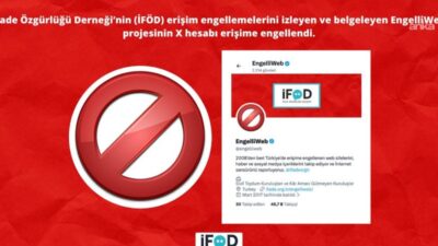 İfade Özgürlüğü Derneği’nin erişim engellemelerini izleyen EngelliWeb projesinin X hesabı