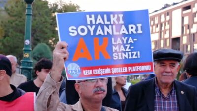 Eskişehir Emek ve Demokrasi Platformu'nun çağrısıyla Köprübaşı'nda bir araya gelen