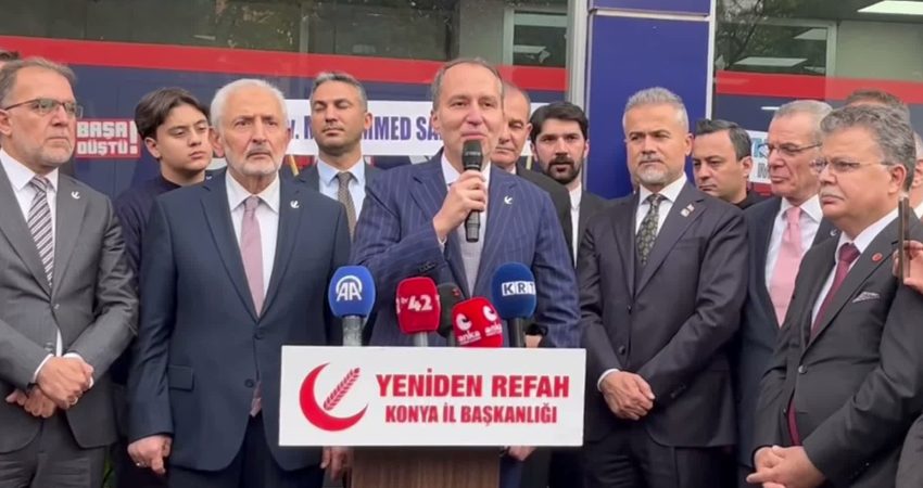 Fatih Erbakan, Konya’da iktidarın ekonomi politikalarını eleştirdi: “İmkanlar canavarlara gidiyor” Yeniden Refah Partisi Genel Başkanı Fatih Erbakan, partisinin Konya İl