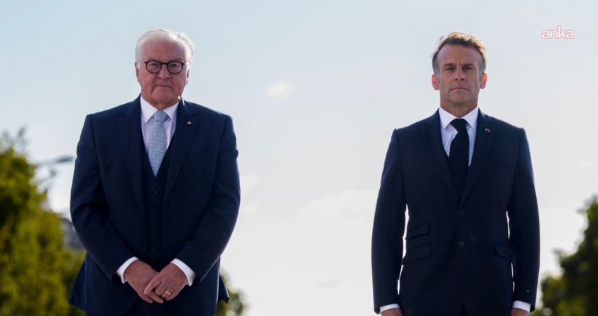 Fransa Cumhurbaşkanı Emmanuel Macron, ülkesine resmi ziyarette bulunan Almanya Cumhurbaşkanı