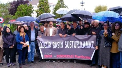 Eskişehir Emek ve Demokrasi Platformu üyeleri, Halk TV'ye kayyum atanmasını