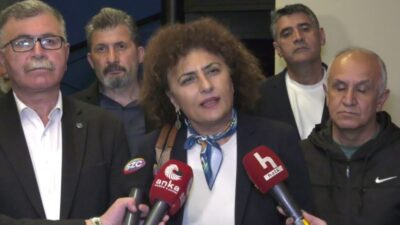 KESK, kayyum atanan Halk TV'nin Ankara Temsilciliği'ne dayanışma ziyaretinde bulundu.