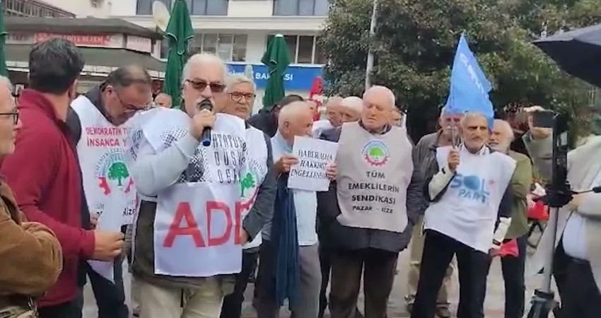 Pazar Emek ve Demokrasi Güçleri, Halk TV'ye kayyum atanmasını protesto etti. 