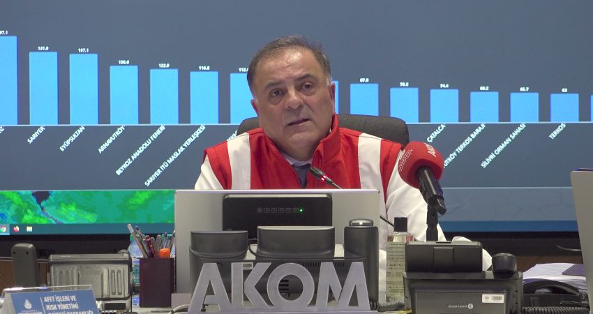 İstanbul'da etkili olan sağanak yağmurla ilgili gelişmeleri Afet Koordinasyon Merkezi’nden