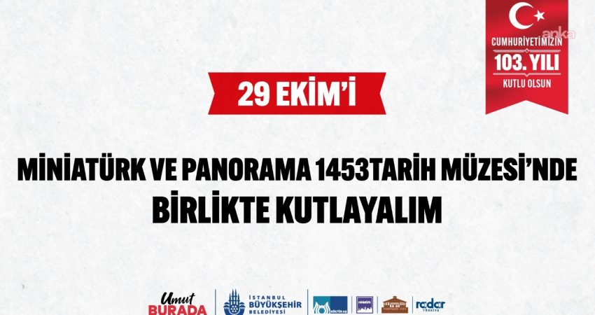 İBB Kültür AŞ, Cumhuriyet Bayramı’nı renkli etkinlikler ve kampanyalarla kutluyor İstanbul Büyükşehir Belediyesi (İBB) iştiraklerinden Kültür AŞ, Cumhuriyet Bayramı dolayısıyla