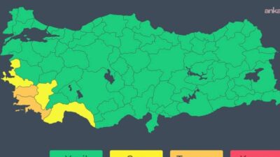 İçişleri Bakanlığı, Meteoroloji Genel Müdürlüğünden alınan son veriler doğrultusunda yarın