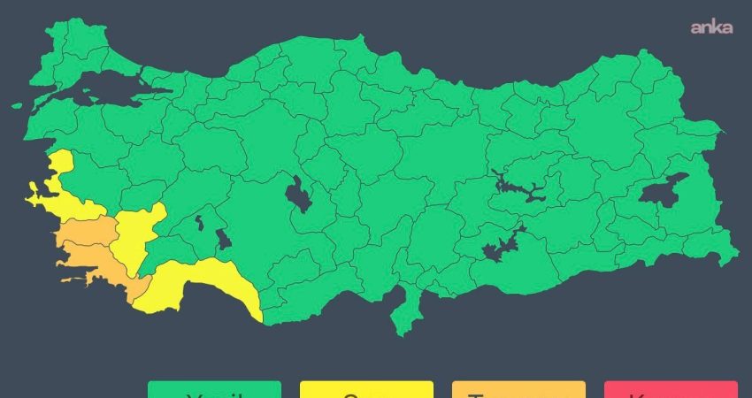 İçişleri Bakanlığı, Meteoroloji Genel Müdürlüğünden alınan son veriler doğrultusunda yarın