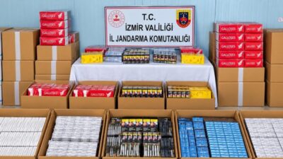 İzmir'in Torbalı ilçesinde jandarma ekiplerince bir iş yerine düzenlenen operasyonda,