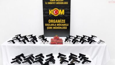 İzmir’in Kemalpaşa ilçesindeki organize sanayi bölgesinde, silah imalatı yapılan iş