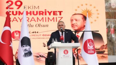 Keçiören Belediye Başkanı Mesut Özarslan, Cumhuriyet Bayramı dolayısıyla Kalaba Kent