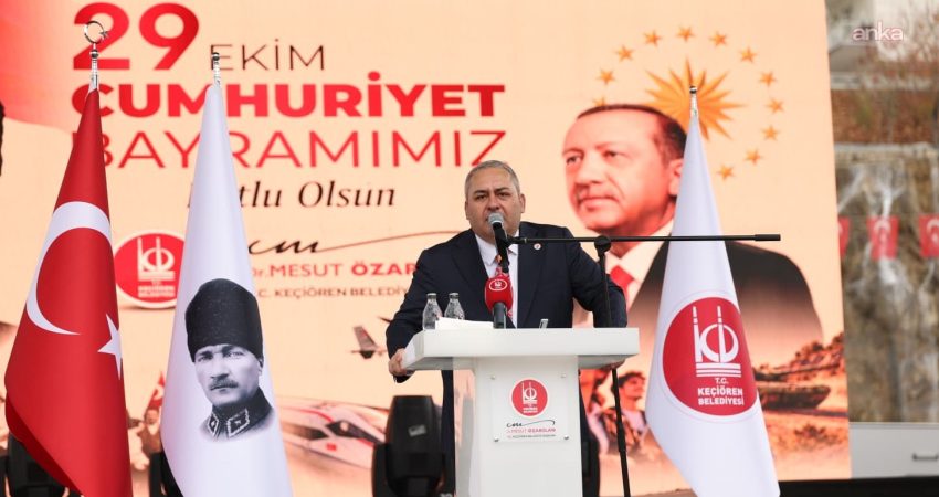 Keçiören Belediye Başkanı Mesut Özarslan, Cumhuriyet Bayramı dolayısıyla Kalaba Kent