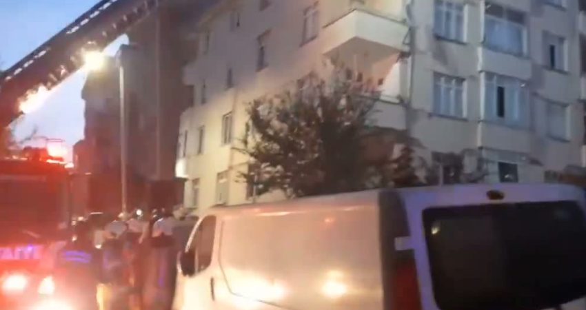 Maltepe Cevizli'de 7 katlı binanın ilk üç katı sabaha karşı