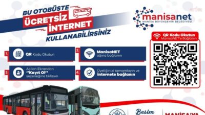 Manisa Büyükşehir Belediyesi, kent genelinde yaygınlaştırdığı ücretsiz internet hizmeti "ManisaNet"in