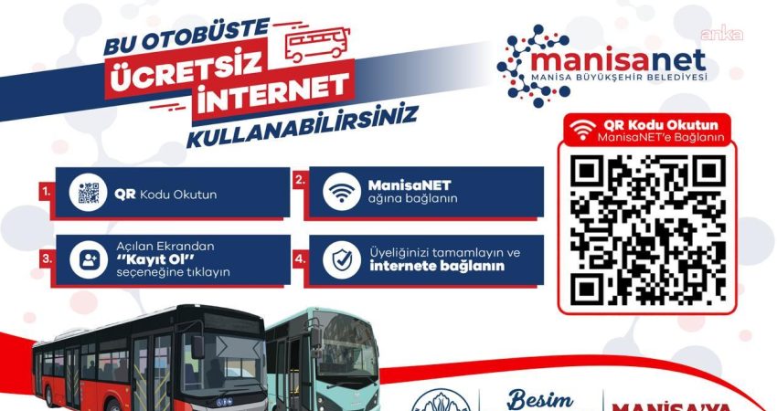 Manisa Büyükşehir Belediyesi, kent genelinde yaygınlaştırdığı ücretsiz internet hizmeti "ManisaNet"in