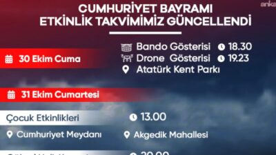 Manisa Büyükşehir Belediyesi, Cumhuriyet Bayramı kutlamaları kapsamında kent genelinde düzenlenmesi