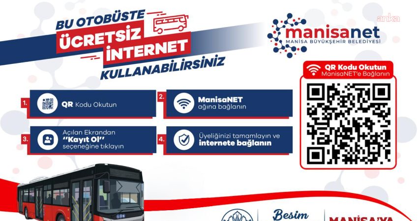 Manisa Büyükşehir Belediyesi, kent genelinde yaygınlaştırdığı ücretsiz internet hizmeti ManisaNet’in