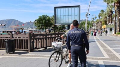 Marmaris Zabıtası, Sahil Yolu ve Kordon Caddesi’nde bisiklet, üç tekerlekli
