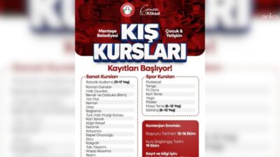 Menteşe Belediyesi’nin çocuklara ve yetişkinlere yönelik ücretsiz verdiği kış kurslarına