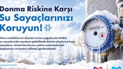 MESKİ Genel Müdürlüğü, hava sıcaklıklarının sıfırın altına düştüğü bölgelerde su