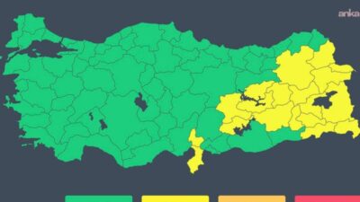 İçişleri Bakanlığı, Meteoroloji Genel Müdürlüğü'nün son değerlendirmelerine göre 6 Ekim