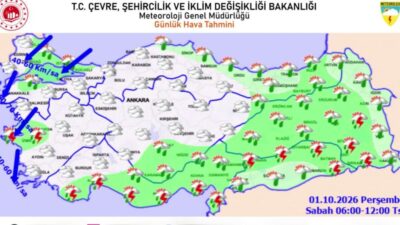 Meteoroloji Genel Müdürlüğü (MGM), yurt genelinde hava sıcaklıklarının mevsim normallerinin