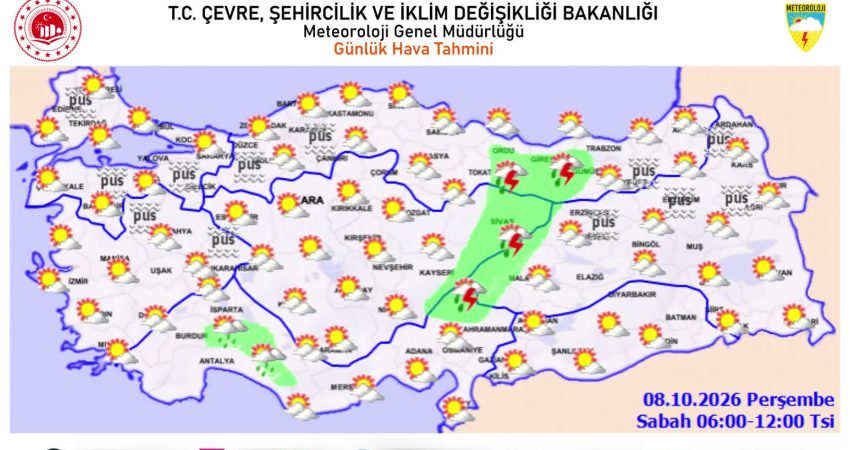 Meteoroloji Genel Müdürlüğü, Batı ve Orta Karadeniz, Doğu Karadeniz, Doğu