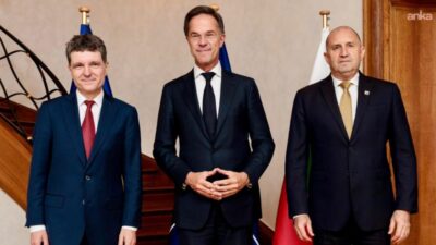 NATO Genel Sekreteri Mark Rutte, Bulgaristan Başbakanı Rumen Radev ve