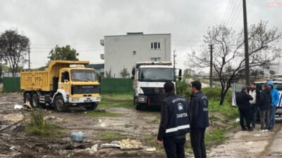 Nilüfer Belediyesi ekipleri, Yaylacık Mahallesi’nde çevre kirliliğine neden olduğu belirtilen